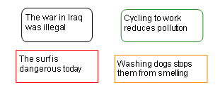 Claims in boxes
